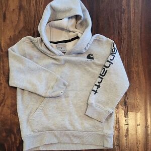 Carhartt Kids Light Gray Hoodie SZ 5 great Cond